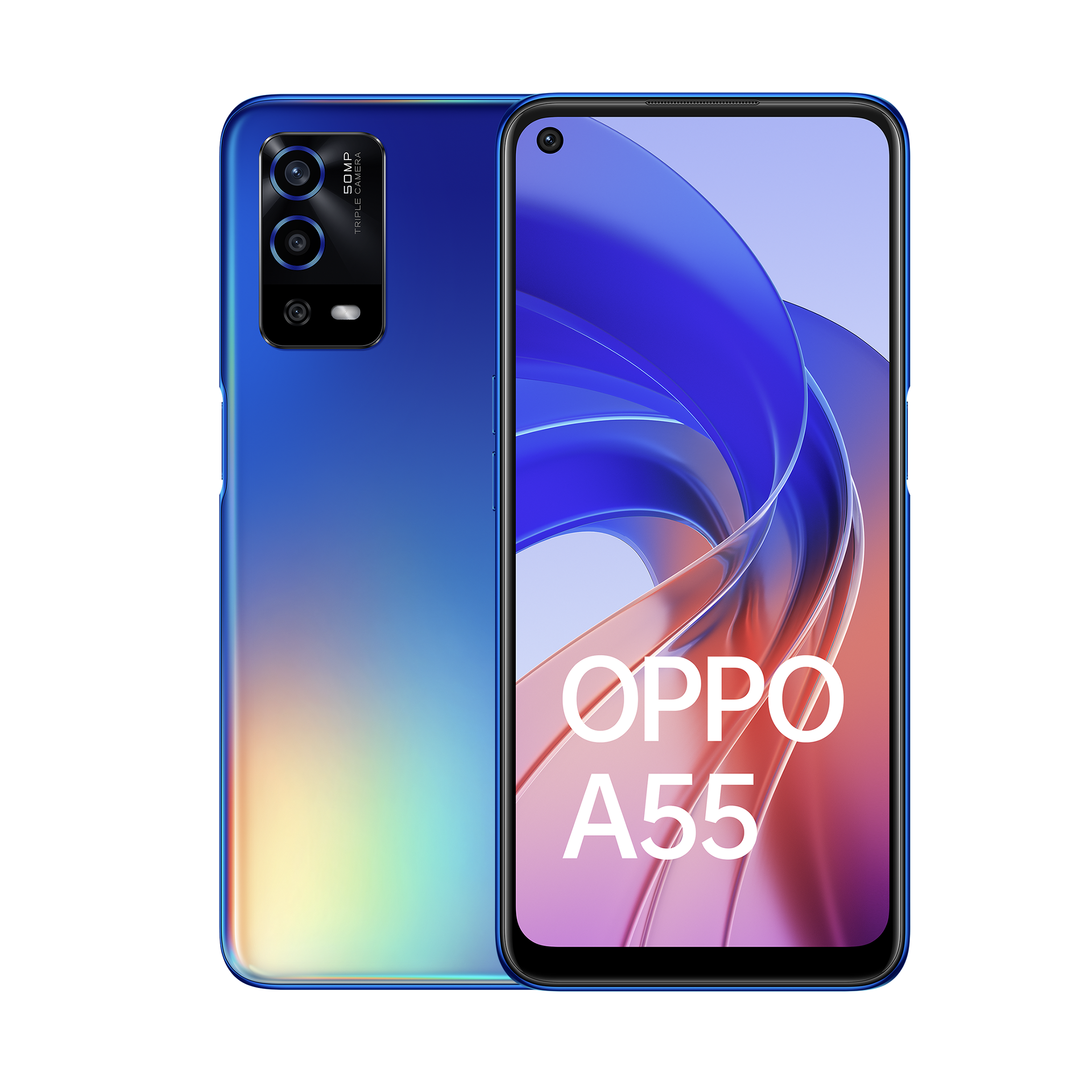 Buy OPPO A55 (4GB RAM, 64GB, Rainbow Blue) Online - Croma